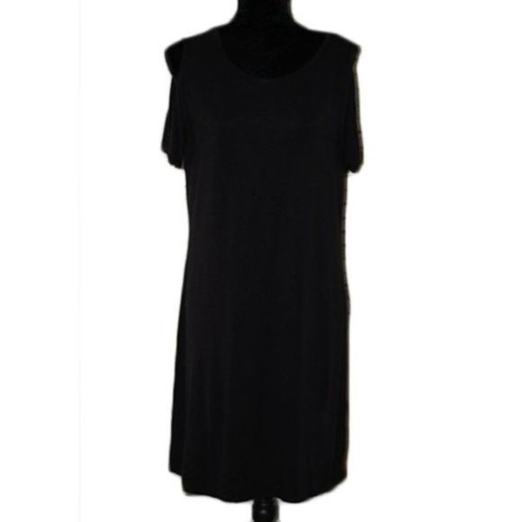 Calvin Klein Short-Sleeve Cold Shoulder Dress - Picture 2 of 5